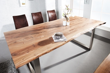 massief houten boomstam tafel