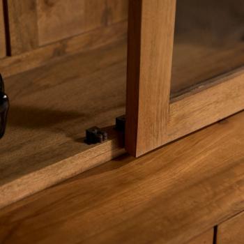 Vitrinekast buffetkast mangohout XXL