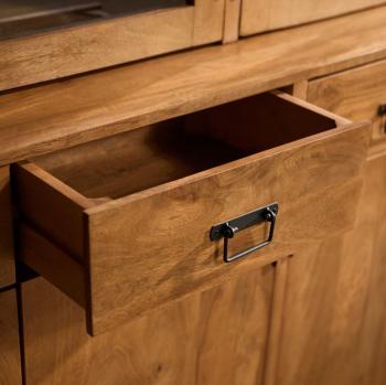 Vitrinekast buffetkast mangohout XXL