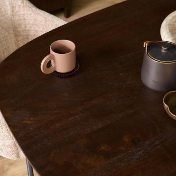 Bruine deens ovale eettafel Madison 240 cm