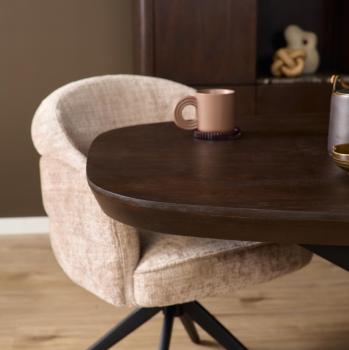 Bruine deens ovale eettafel Madison 240 cm