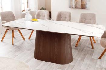 Deens ovale tafel walnoot keramiek 200 cm