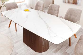 Deens ovale tafel walnoot keramiek 200 cm