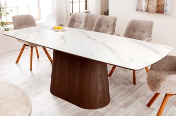 Deens ovale tafel walnoot keramiek 200 cm