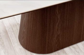 Deens ovale tafel walnoot keramiek 200 cm