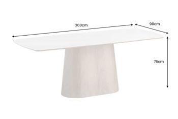 Deens ovale tafel walnoot keramiek 200 cm