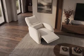 draaibare electrische fauteuil beige