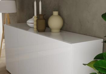 Dressoir kast hoogglans wit 181 cm