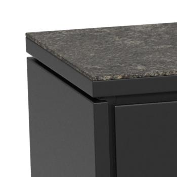 zwart dressoir met keramiek bovenblad 160 cm
