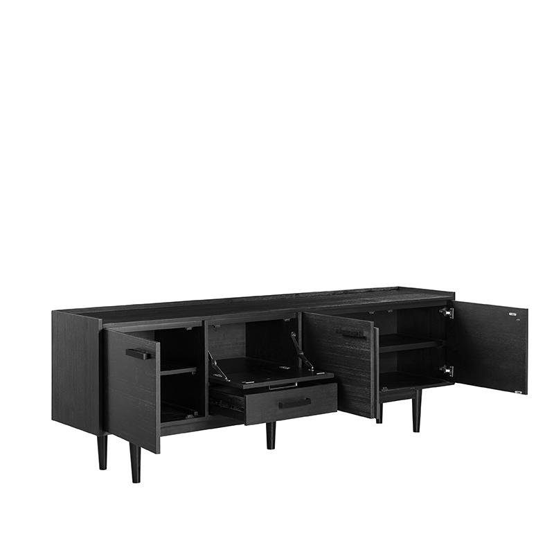  Dressoir Cali - Zwart - Acaciahout afbeelding 3