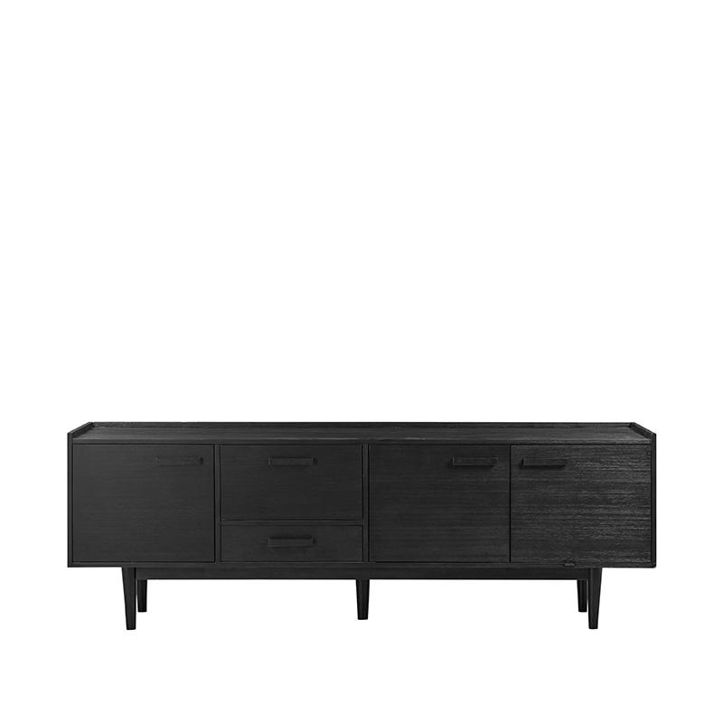  Dressoir Cali - Zwart - Acaciahout afbeelding 4