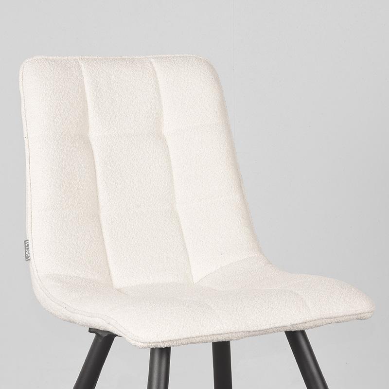  Eetkamerstoel Jelt 45x56x85 cm - Ivory - Boucle afbeelding 5