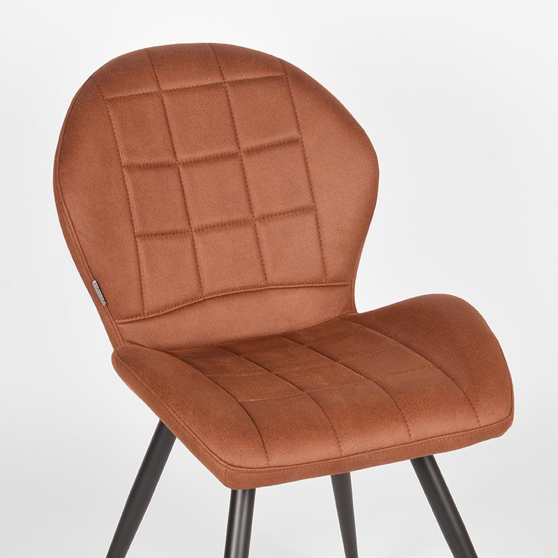  Eetkamerstoel Sil - Cognac - Microfiber afbeelding 5