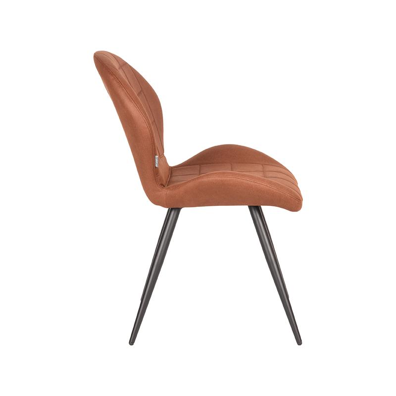  Eetkamerstoel Sil - Cognac - Microfiber afbeelding 3
