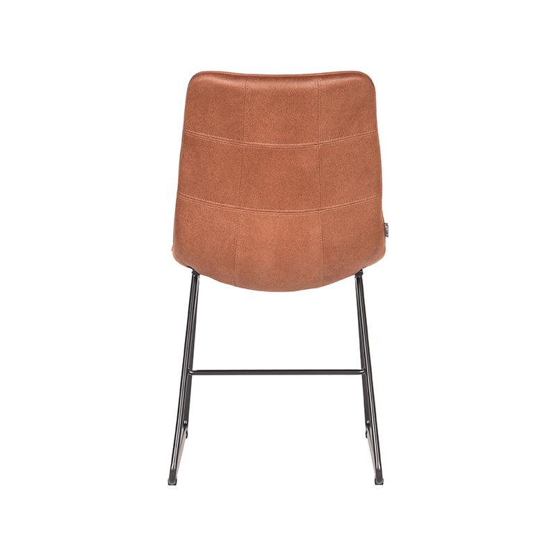  Eetkamerstoel Slim - Cognac - Microfiber afbeelding 6