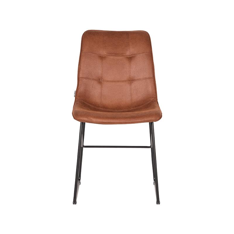  Eetkamerstoel Slim - Cognac - Microfiber afbeelding 3