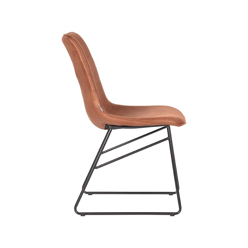  Eetkamerstoel Slim - Cognac - Microfiber afbeelding 4