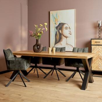 Mango eettafel 200 cm X poot