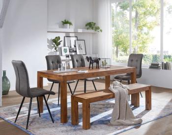 eetkamertafel sheesham hout 180 cm hoekpoten