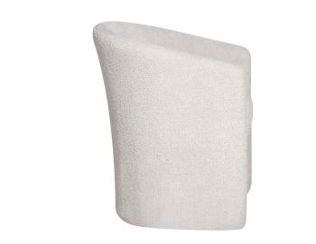 fauteuil bouclé zand met kuipzitting