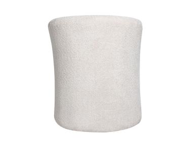 fauteuil bouclé zand met kuipzitting