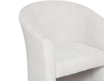 fauteuil bouclé zand met kuipzitting
