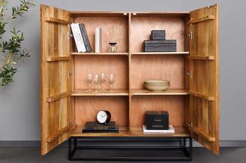 Highboard 3D mangohout Line Art 120 cm