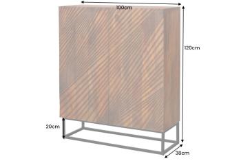 Highboard 3D mangohout Line Art 120 cm