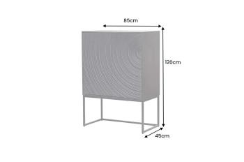 Highboard wandkast zwart mangohout 120 cm