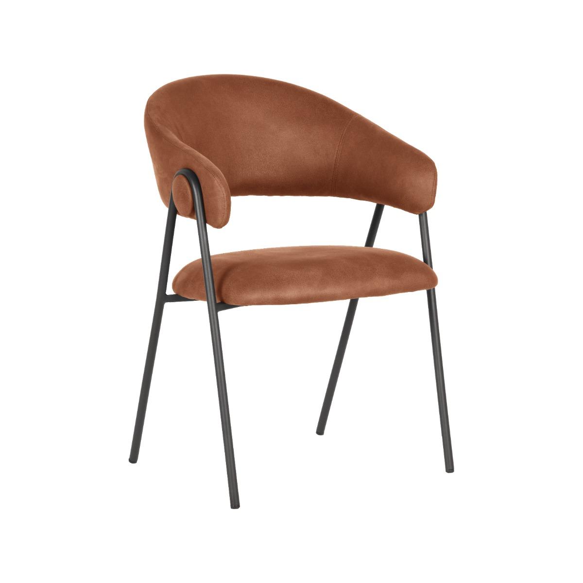  Eetkamerstoel Lowen - Cognac - Microfiber afbeelding 1