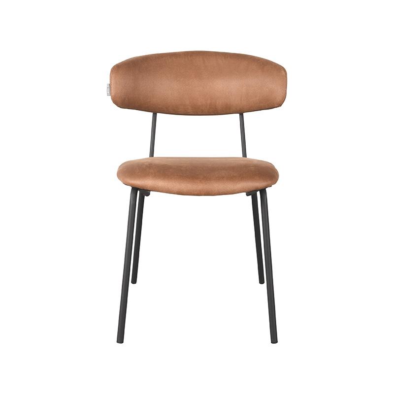  Eetkamerstoel Zack - Cognac - Micro Suede afbeelding 2
