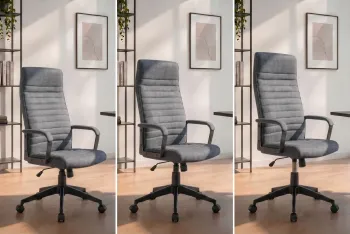 Bureaustoel velvet antraciet grijs