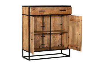 half hoge opbergkast mangohout 115 cm