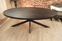 ovale mango tafel zwart 200 cm