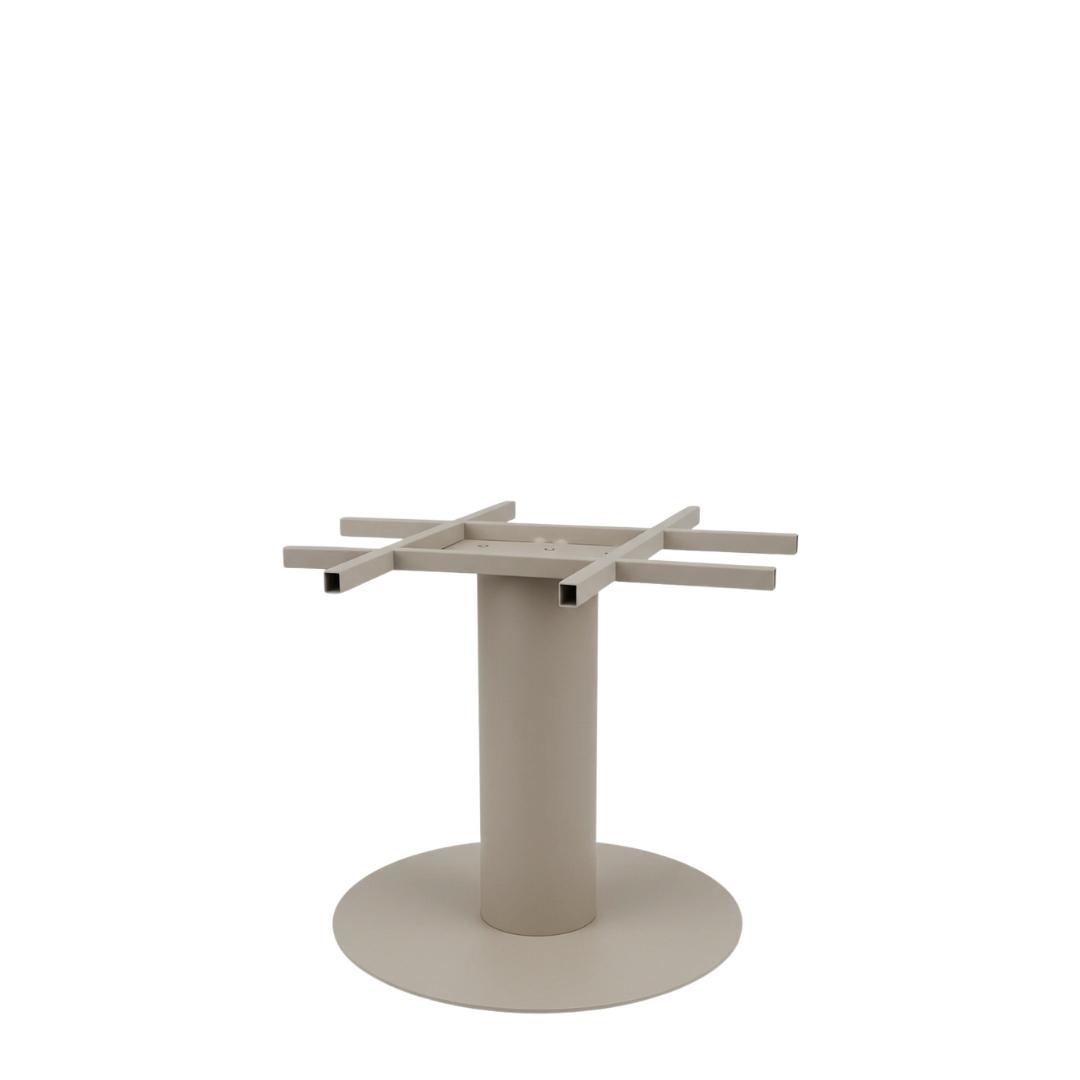  Eetkamertafel Extra Stable - Taupe - Metaal - 75x75x72 cm afbeelding 1