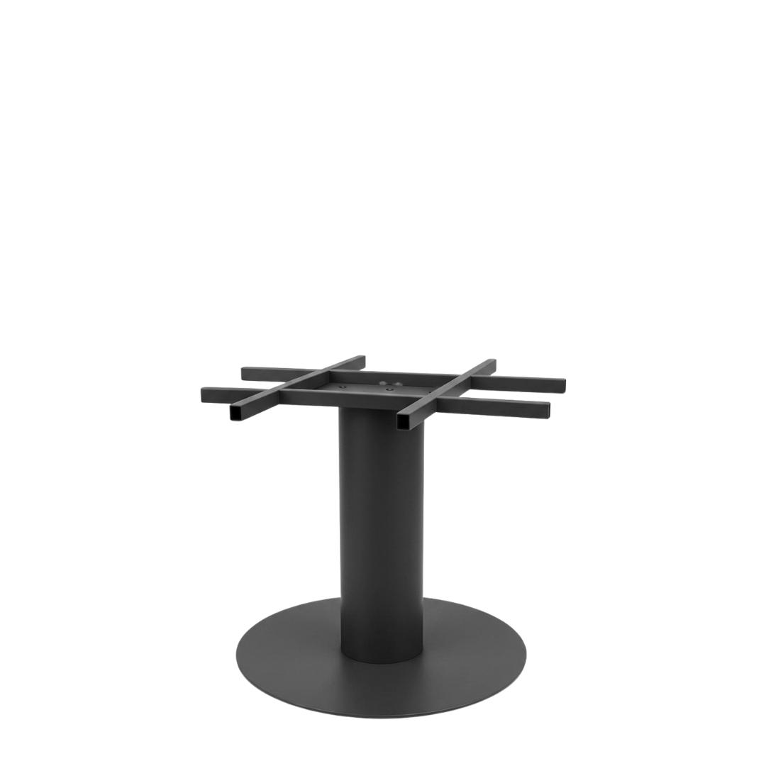  Eetkamertafel Extra Stable - Zwart - Metaal - 75x75x72 cm afbeelding 1