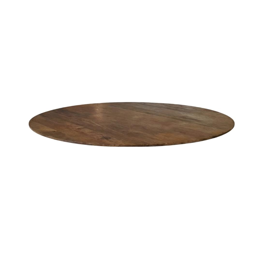  Eetkamertafel Tafelblad Sloppy Edge - Nature Smooth - Mangohout - 130 cm - Rond Sloppy afbeelding 1