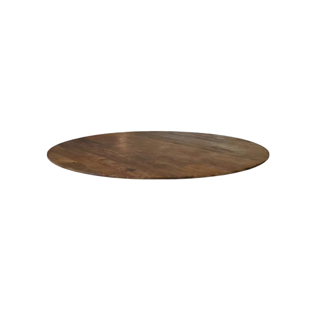  Eetkamertafel Tafelblad Sloppy Edge - Nature Smooth - Mangohout - 120 cm - Rond Sloppy afbeelding 1