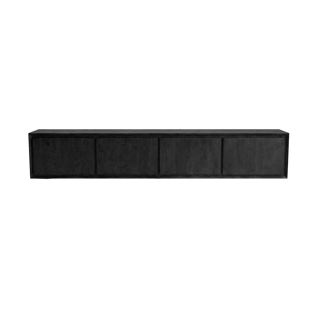  Tv-meubel Nori - Zwart - Mangohout - 220 cm afbeelding 2