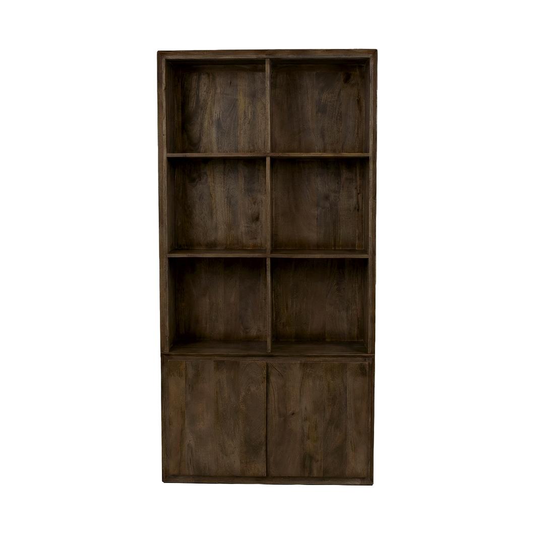  Boekkast Nori - Espresso - Mangohout afbeelding 2