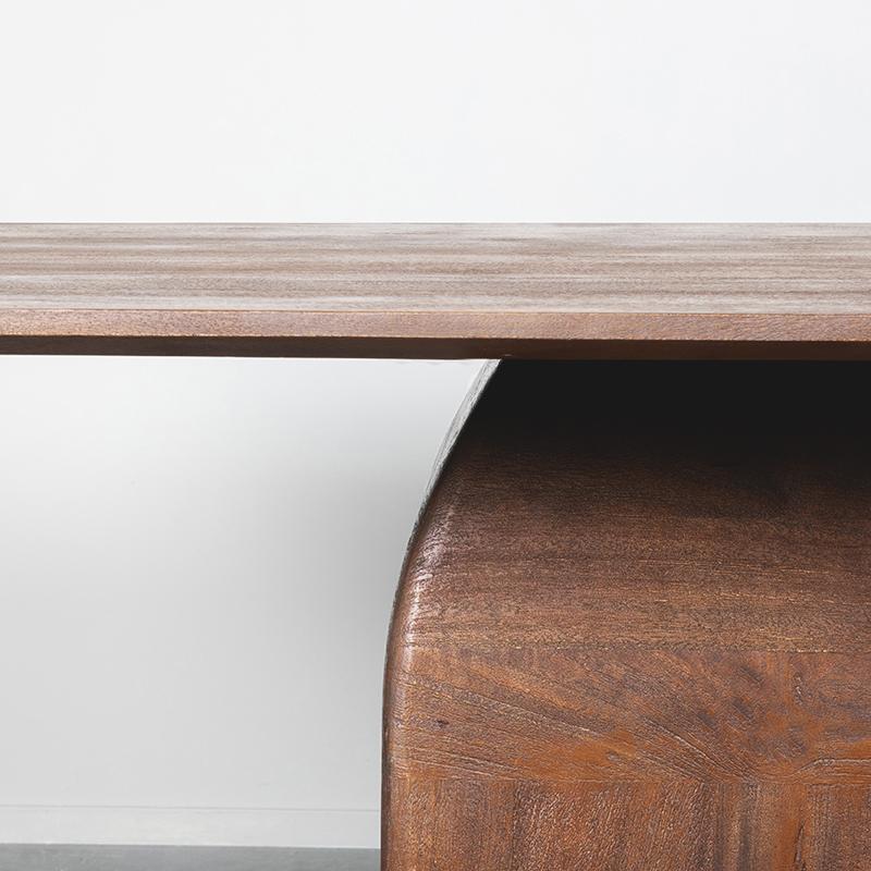  Eetkamertafel Owen - Nature Smooth - Mangohout - 200 cm - Rechthoek afbeelding 3