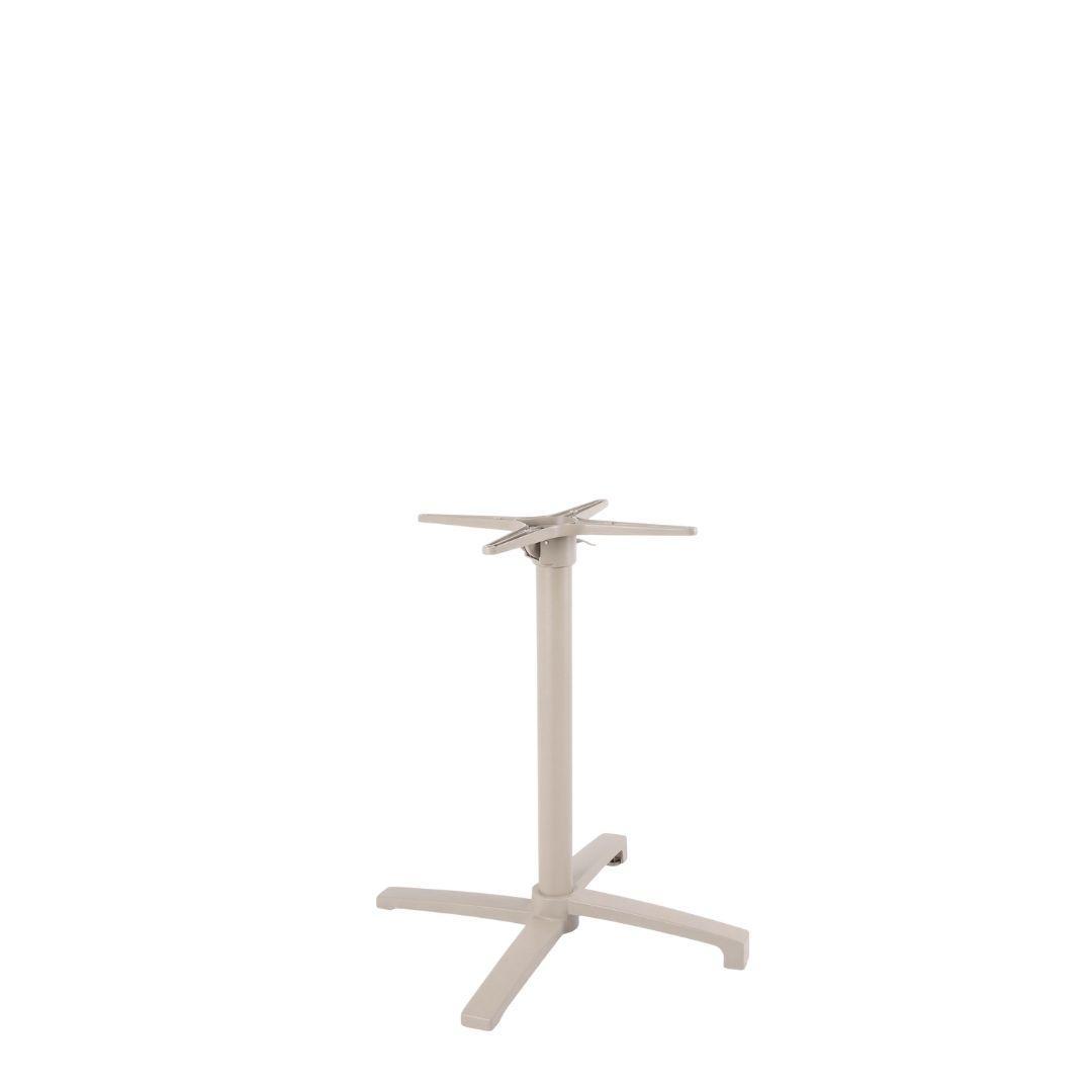  Eetkamertafel Tafelpoot Vouwbaar - Taupe - Metaal - 4-Poot afbeelding 1