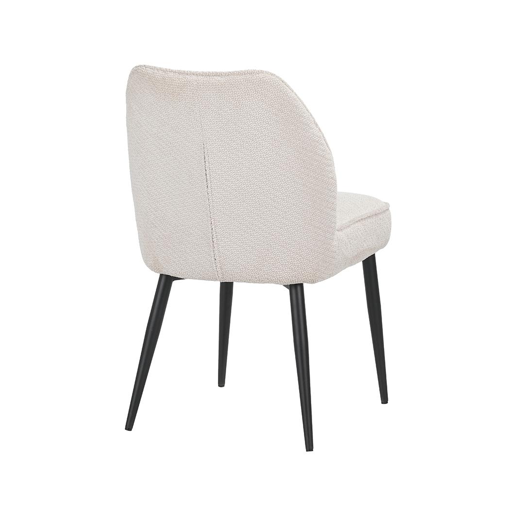  Eetkamerstoel Liam - Naturel - Egon - Zwart Metalen Frame afbeelding 4