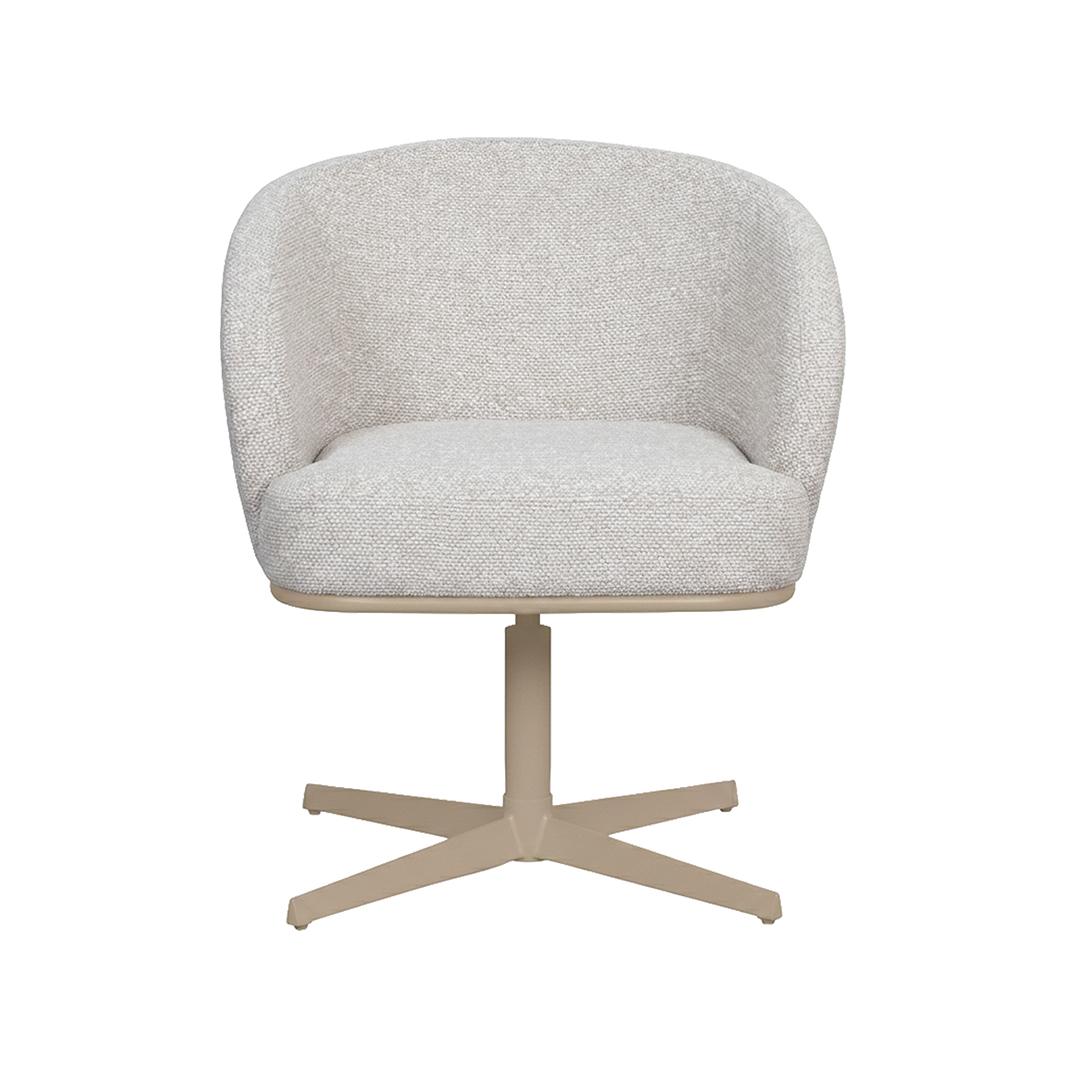  Eetkamerstoel Cannes - Naturel - Royal Boucle - Taupe Metalen Frame afbeelding 2