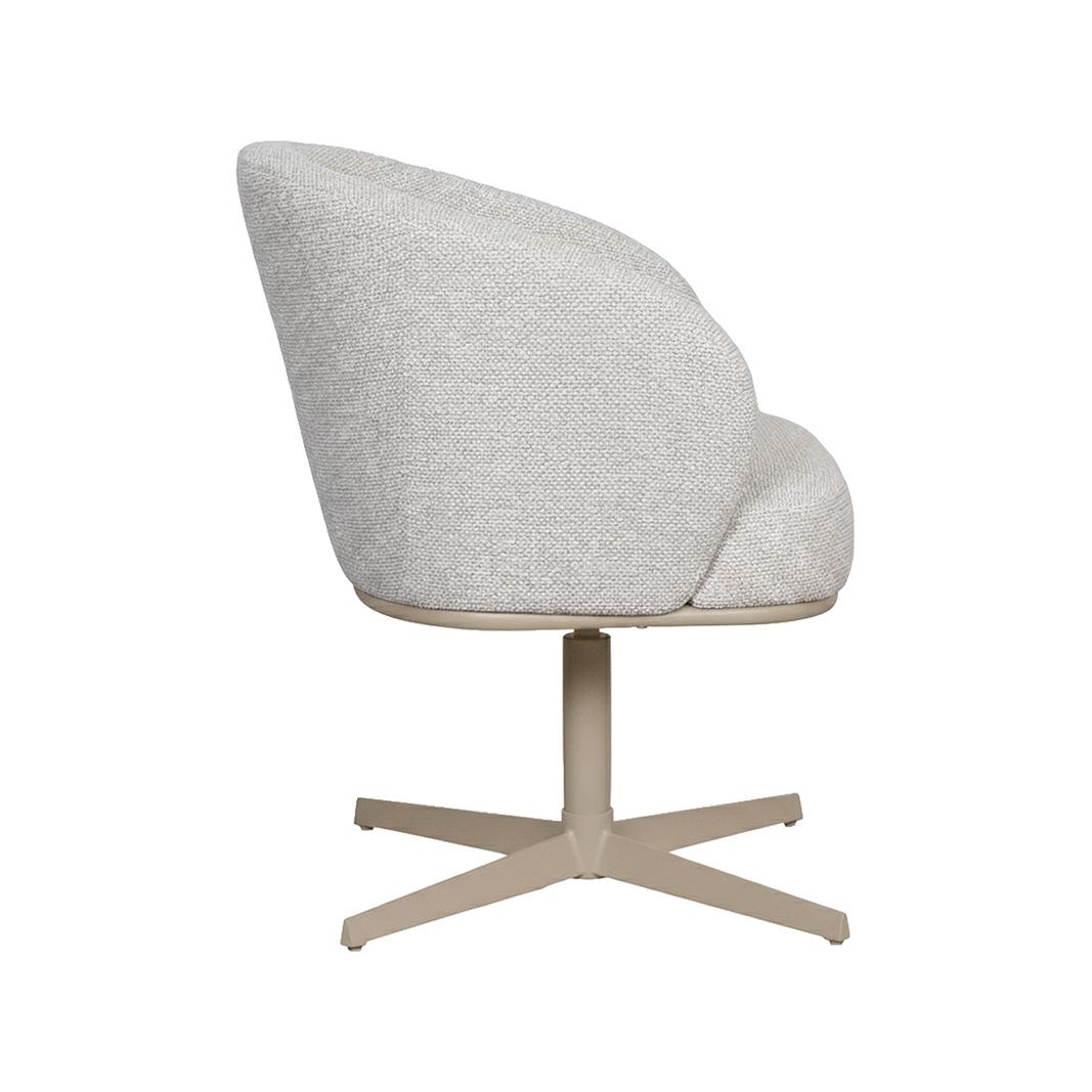  Eetkamerstoel Cannes - Naturel - Royal Boucle - Taupe Metalen Frame afbeelding 3