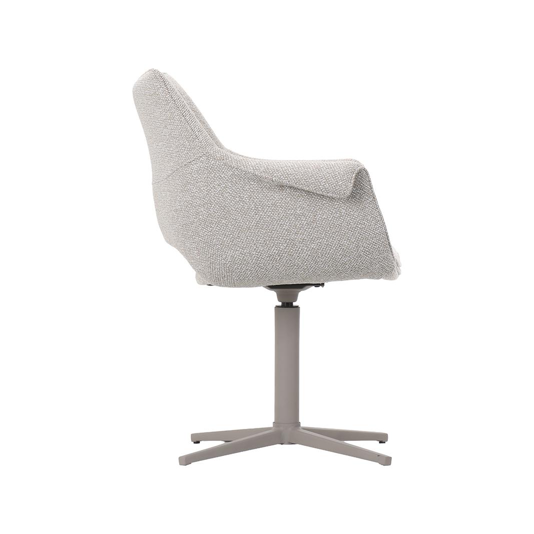  Eetkamerstoel Nozomi - Naturel - Royal Boucle - Taupe Metalen Frame afbeelding 4