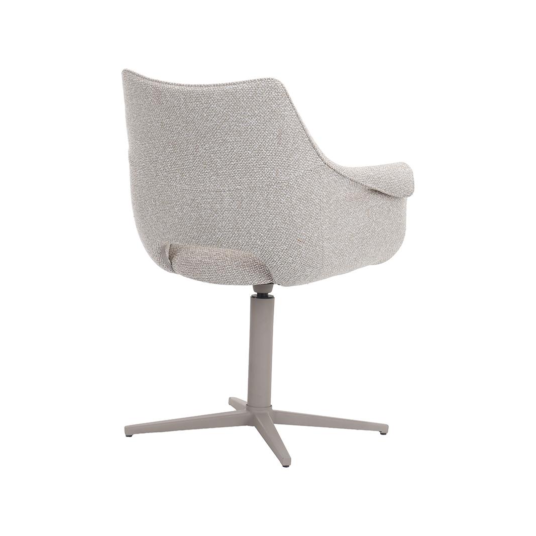  Eetkamerstoel Nozomi - Naturel - Royal Boucle - Taupe Metalen Frame afbeelding 5