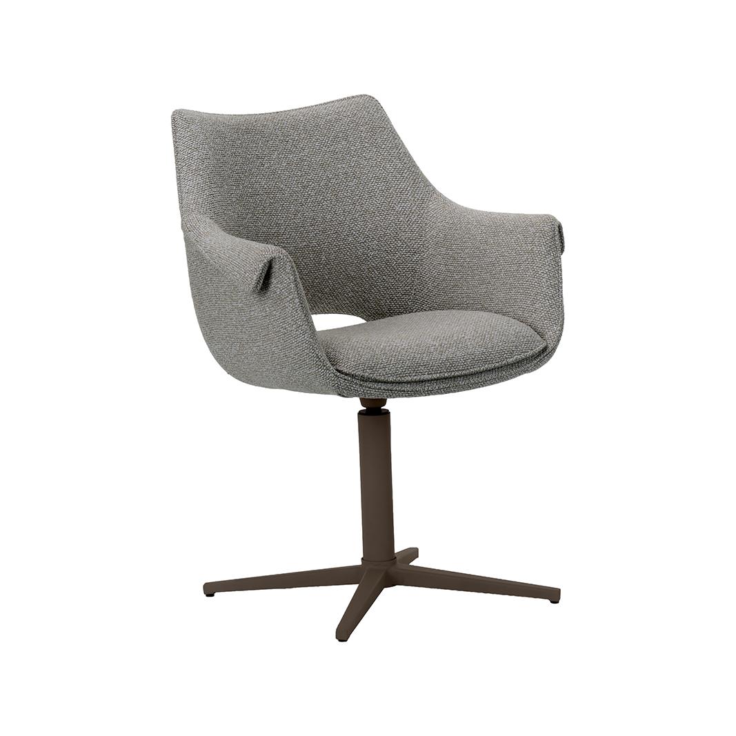  Eetkamerstoel Nozomi - Mushroom - Royal Boucle - Brons Metalen Frame afbeelding 2