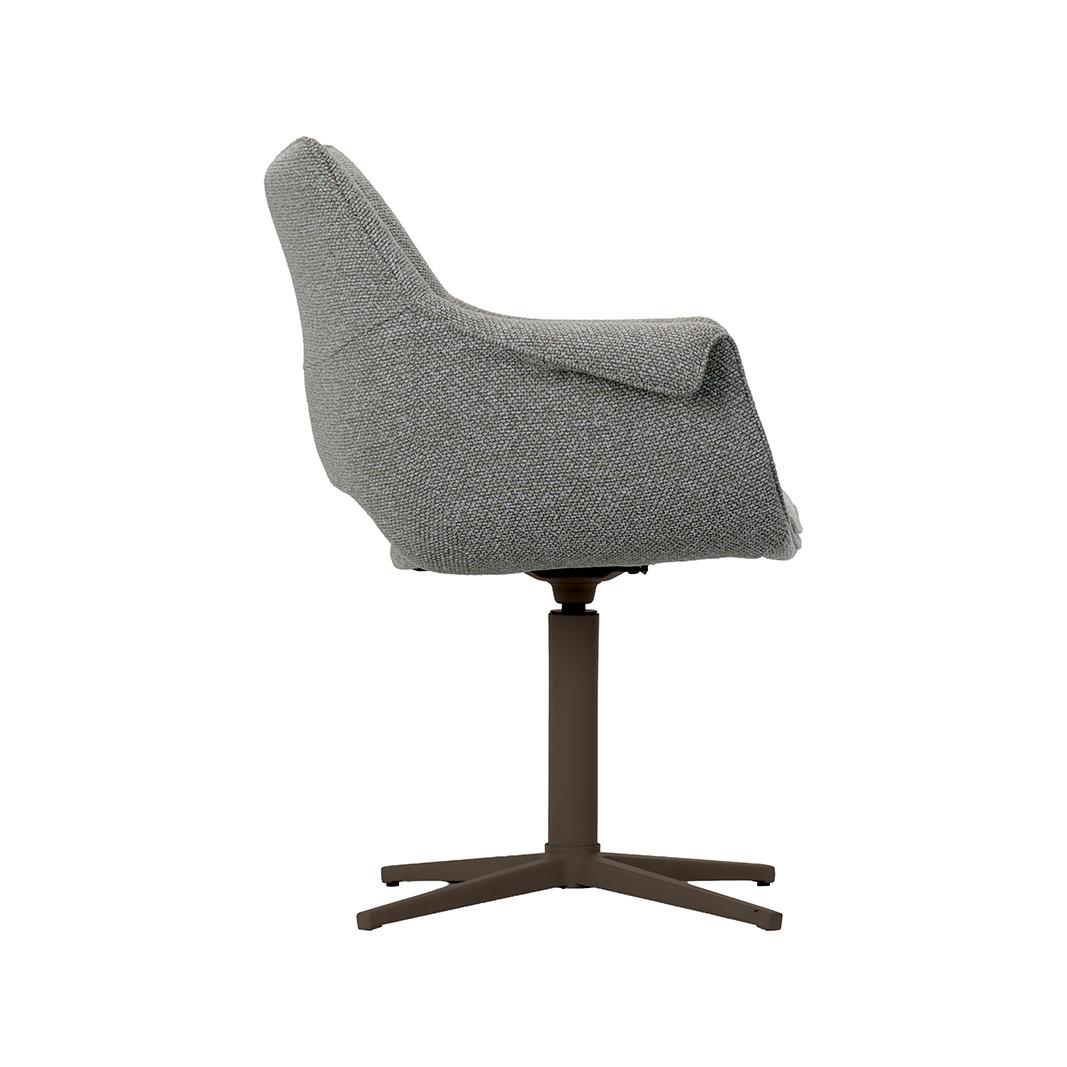  Eetkamerstoel Nozomi - Mushroom - Royal Boucle - Brons Metalen Frame afbeelding 4