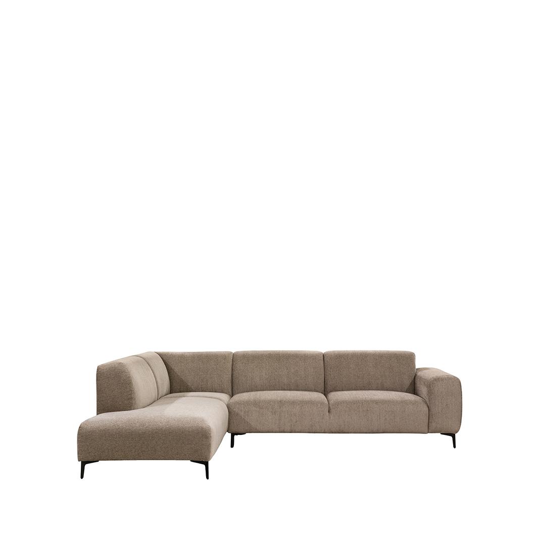  Hoekbank Merido - Taupe - Raven - Links Voorstaand afbeelding 1